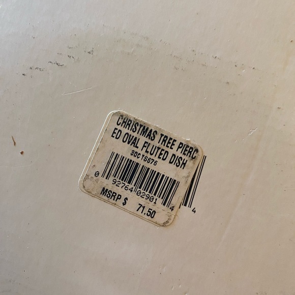 ITB VINTAGE SPODE CHRISTMAS TREE PIERCED OVAL FLUTED DISH NEW IN BOX - Picture 4 of 6